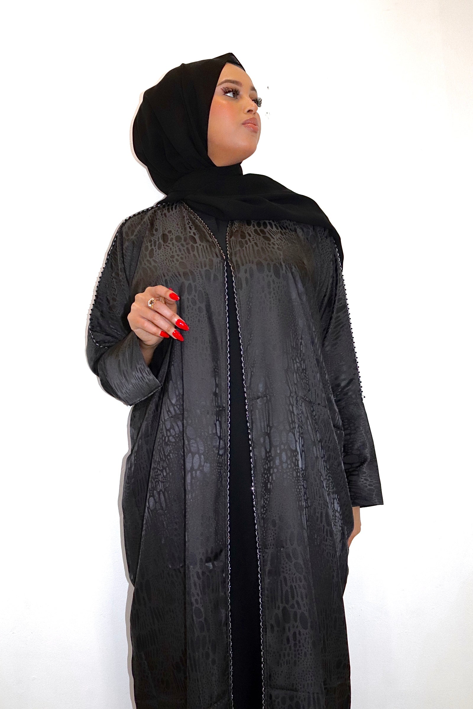 Black Pattern Abaya