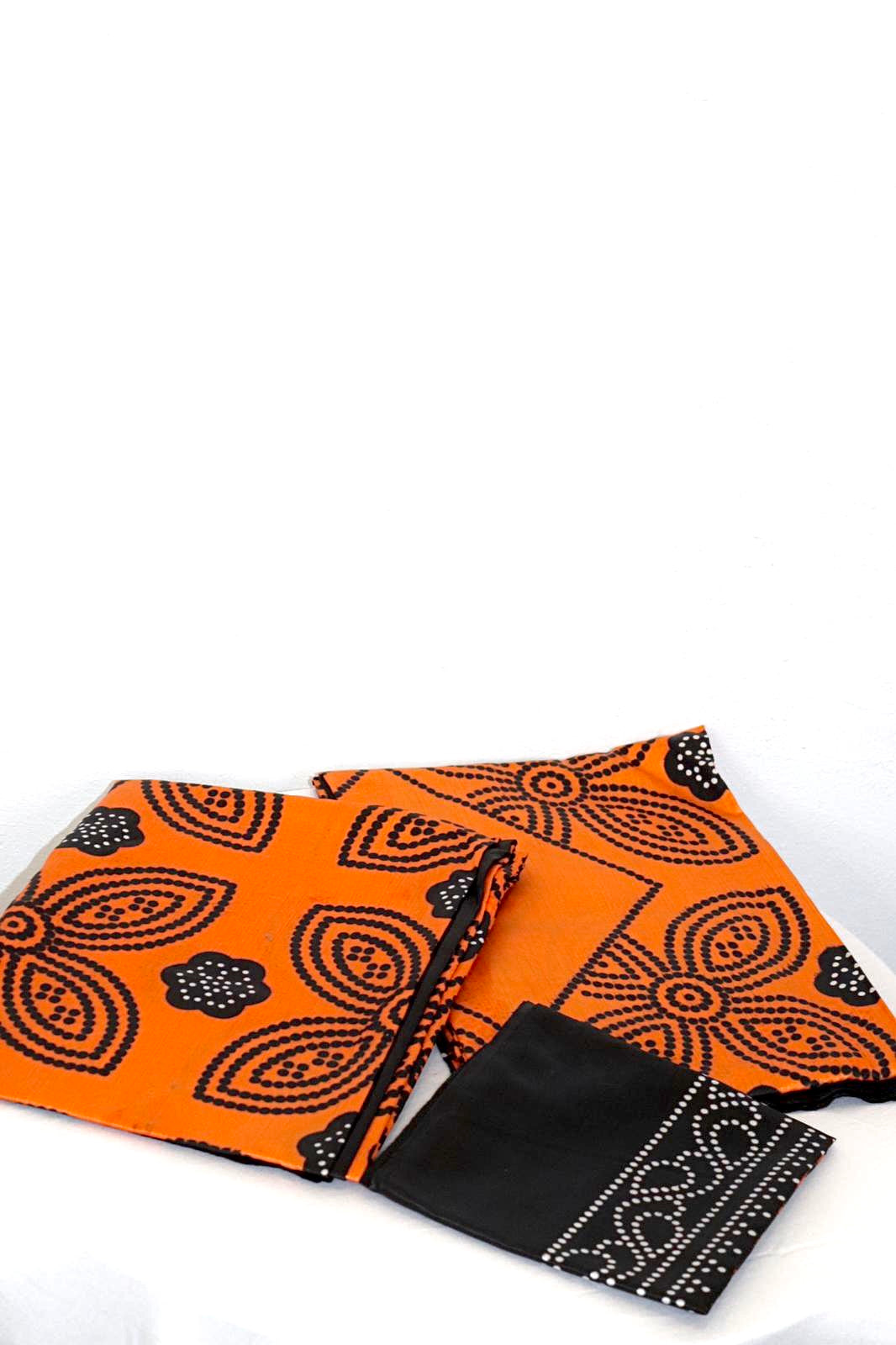 Orange & black Shaash set