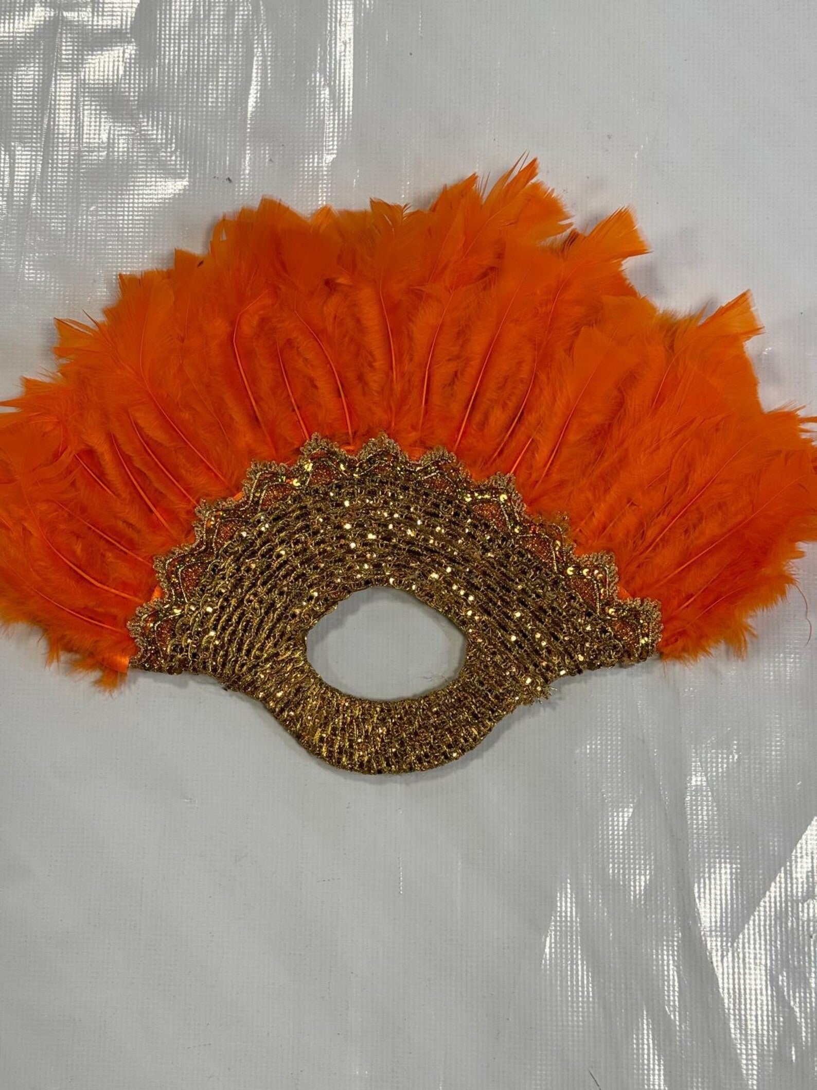 Bridal fan orange