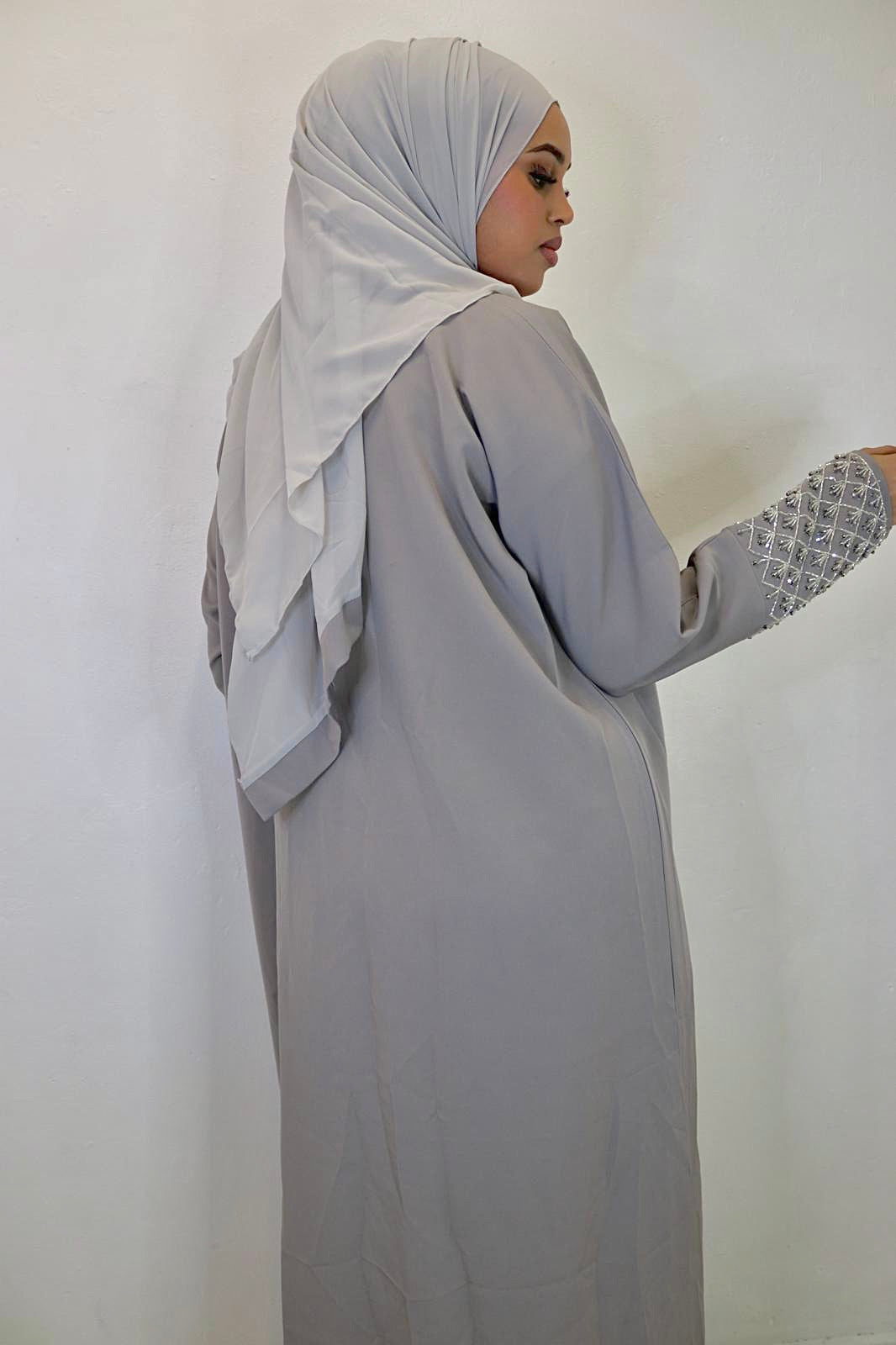 Grey abaya