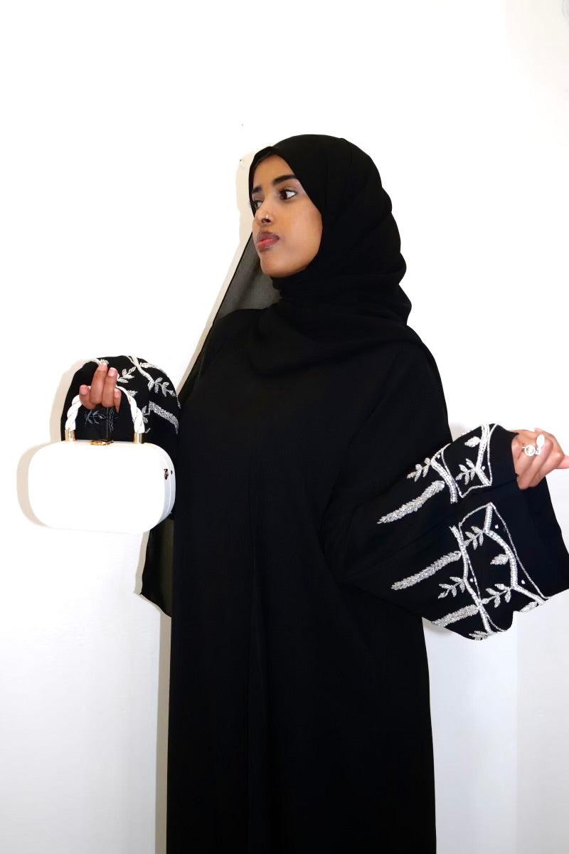 Black Abaya (White Arms)