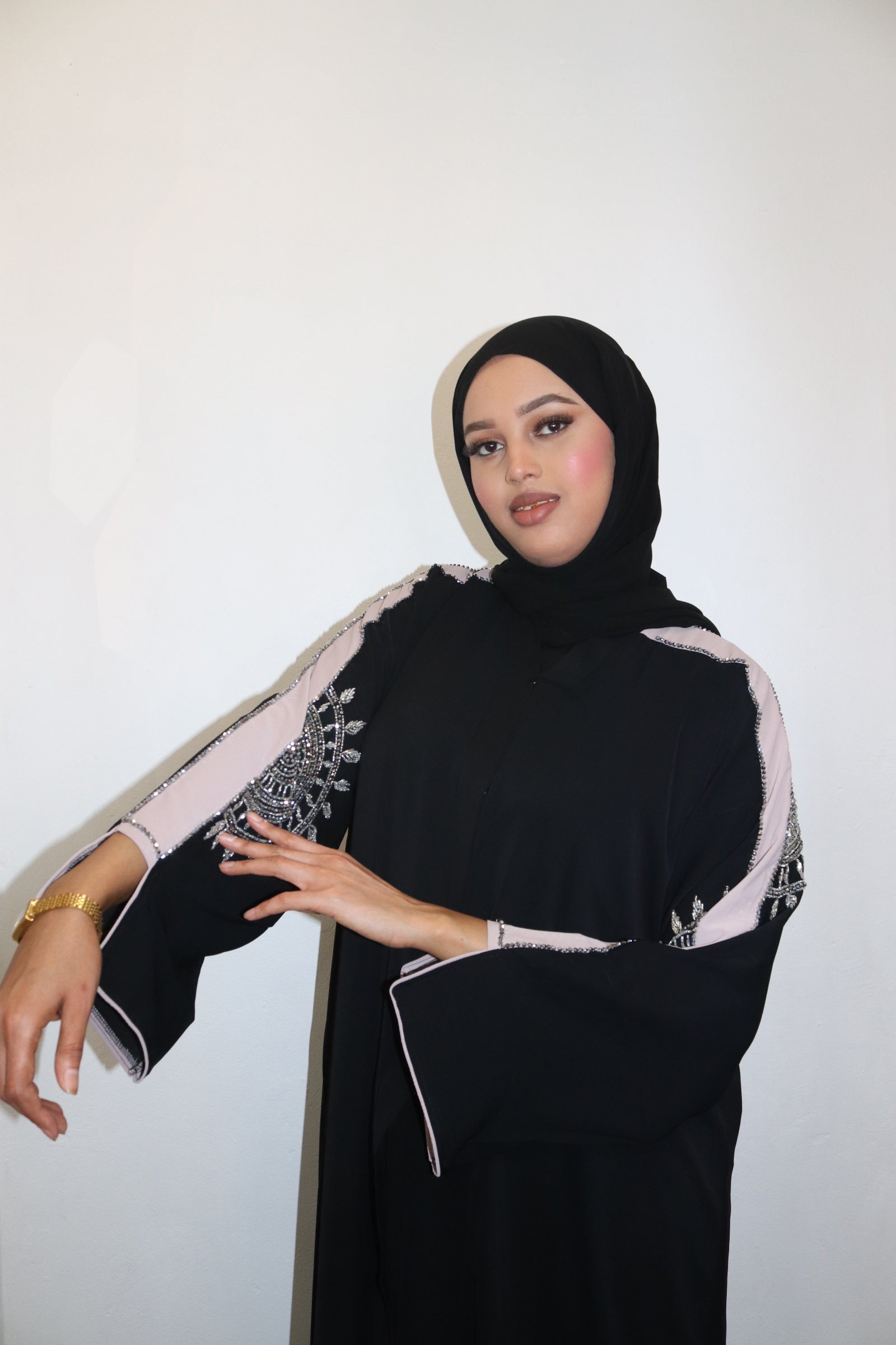 Black & White Pattern Abaya