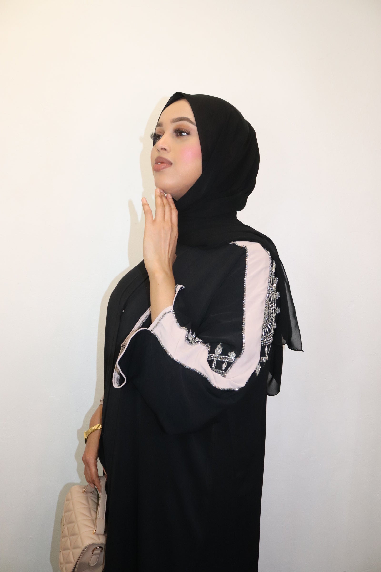 Black & White Pattern Abaya
