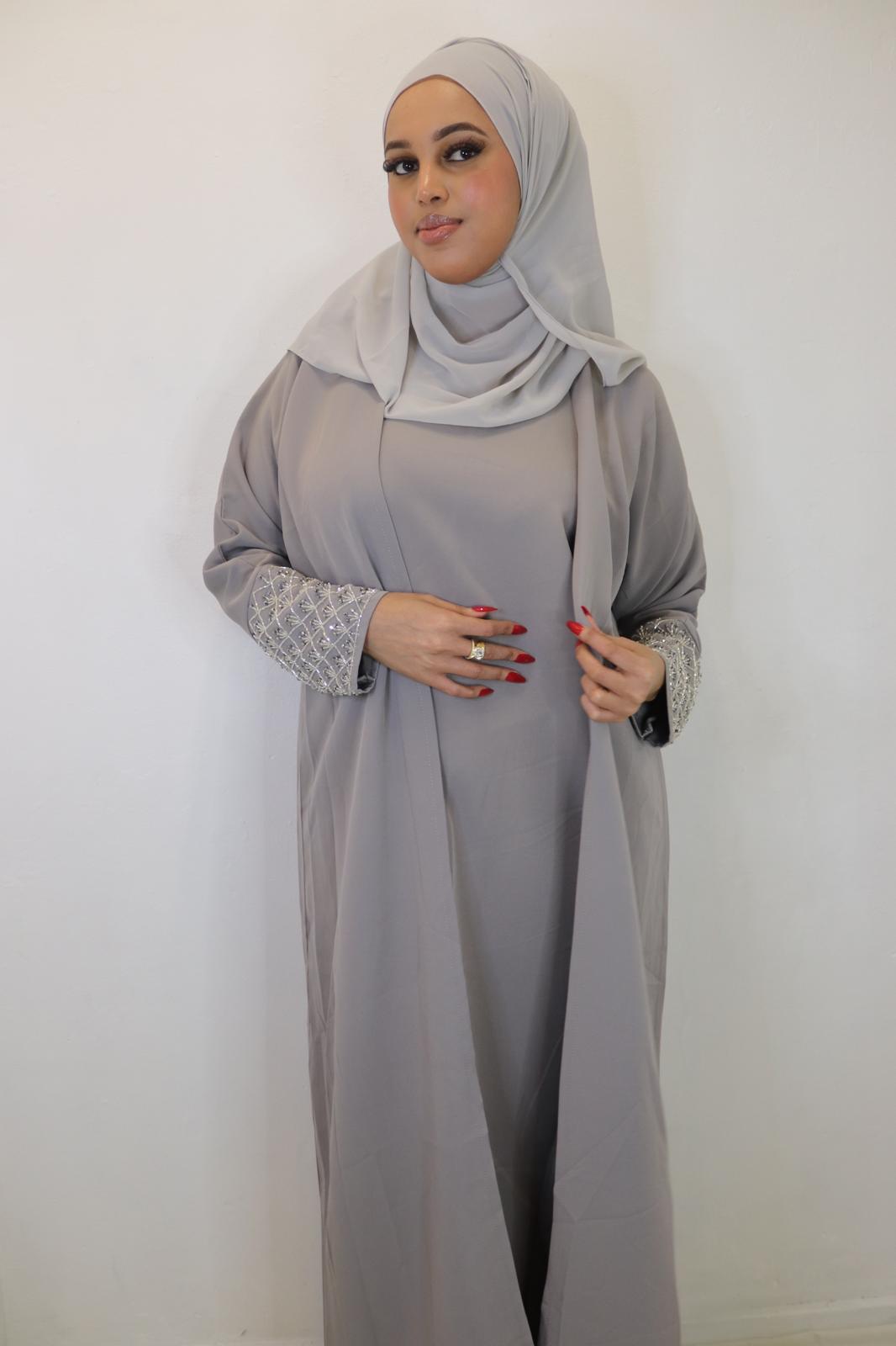 Grey abaya