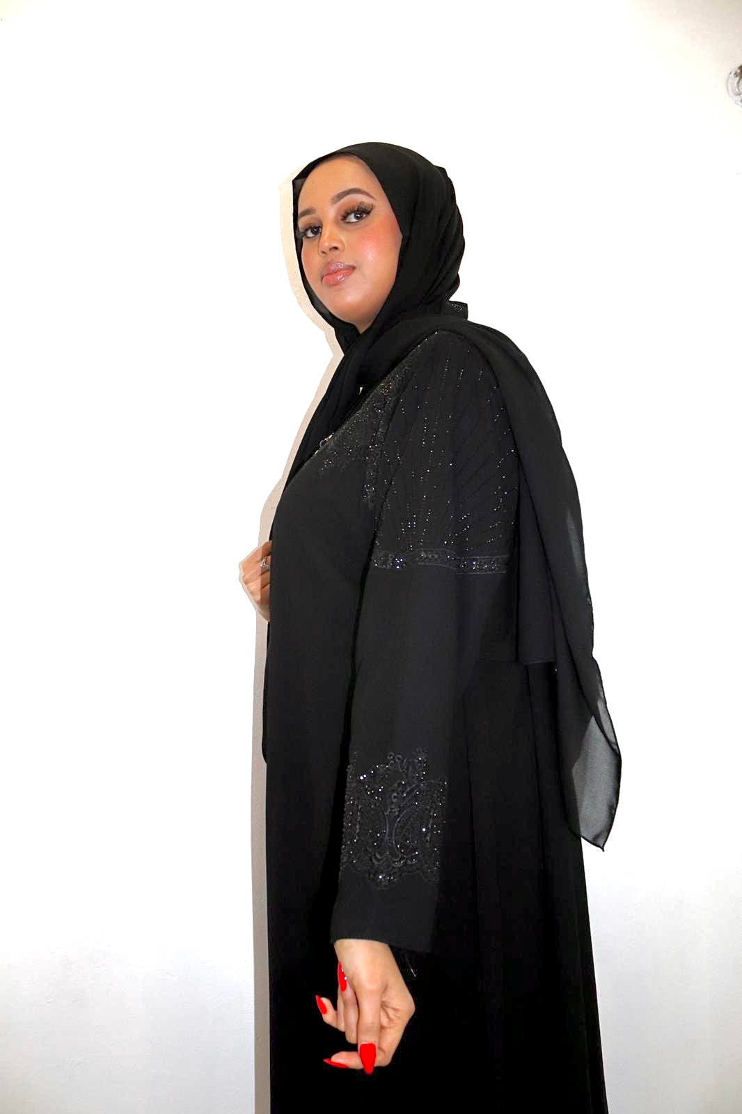 Black Cotton Abaya