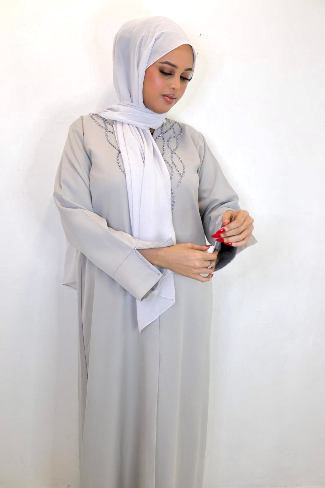 Grey abaya
