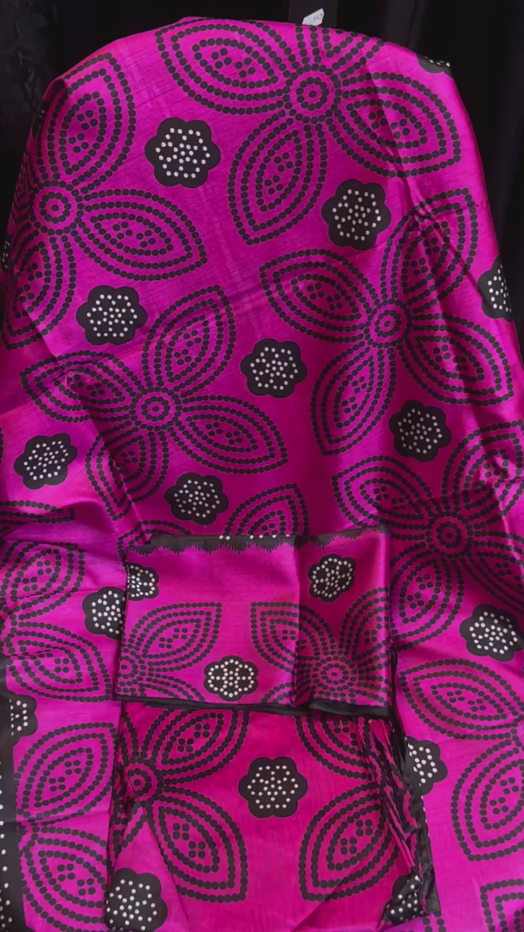 Pink & black shaash set