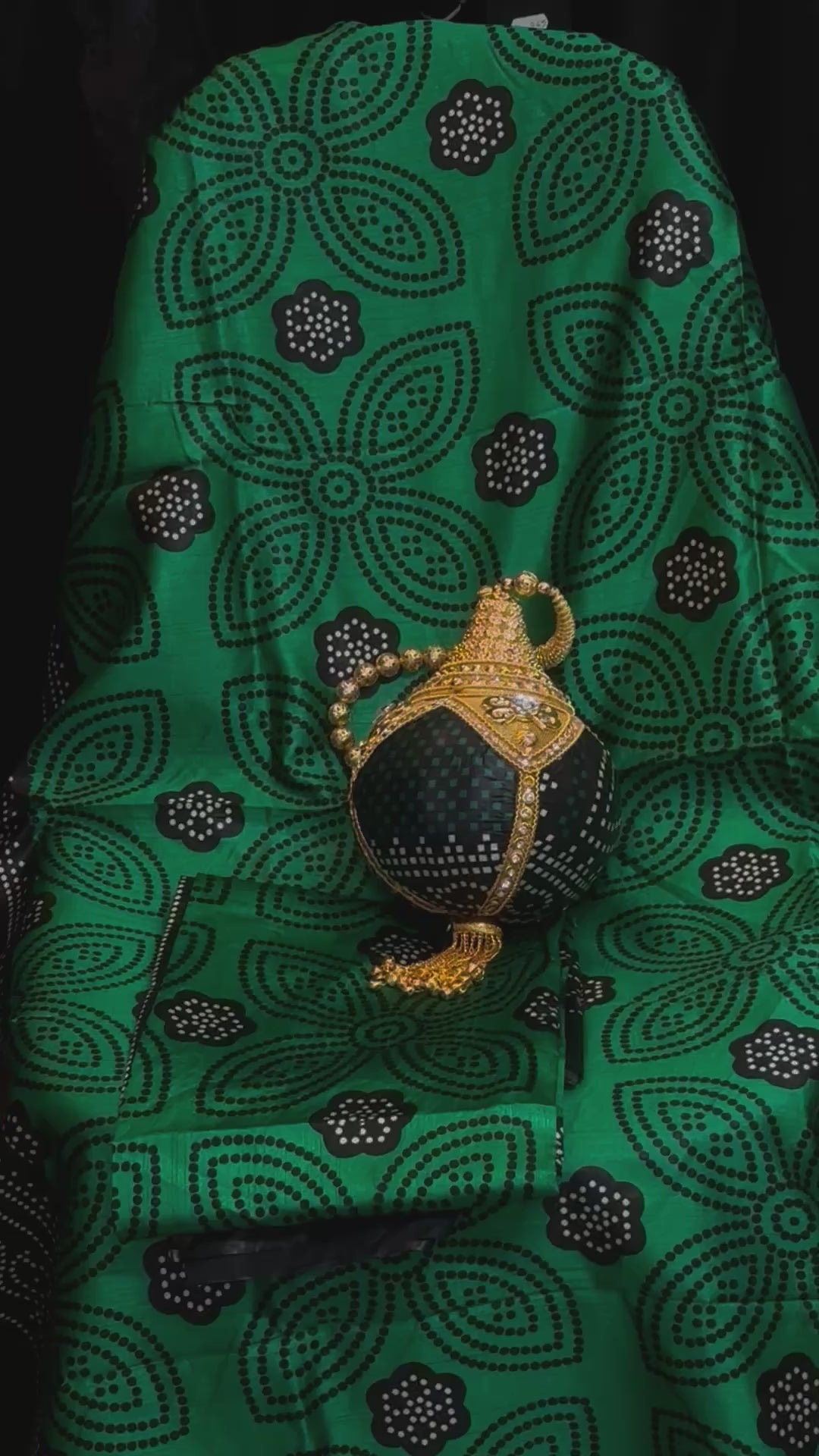 Green & black shaash set