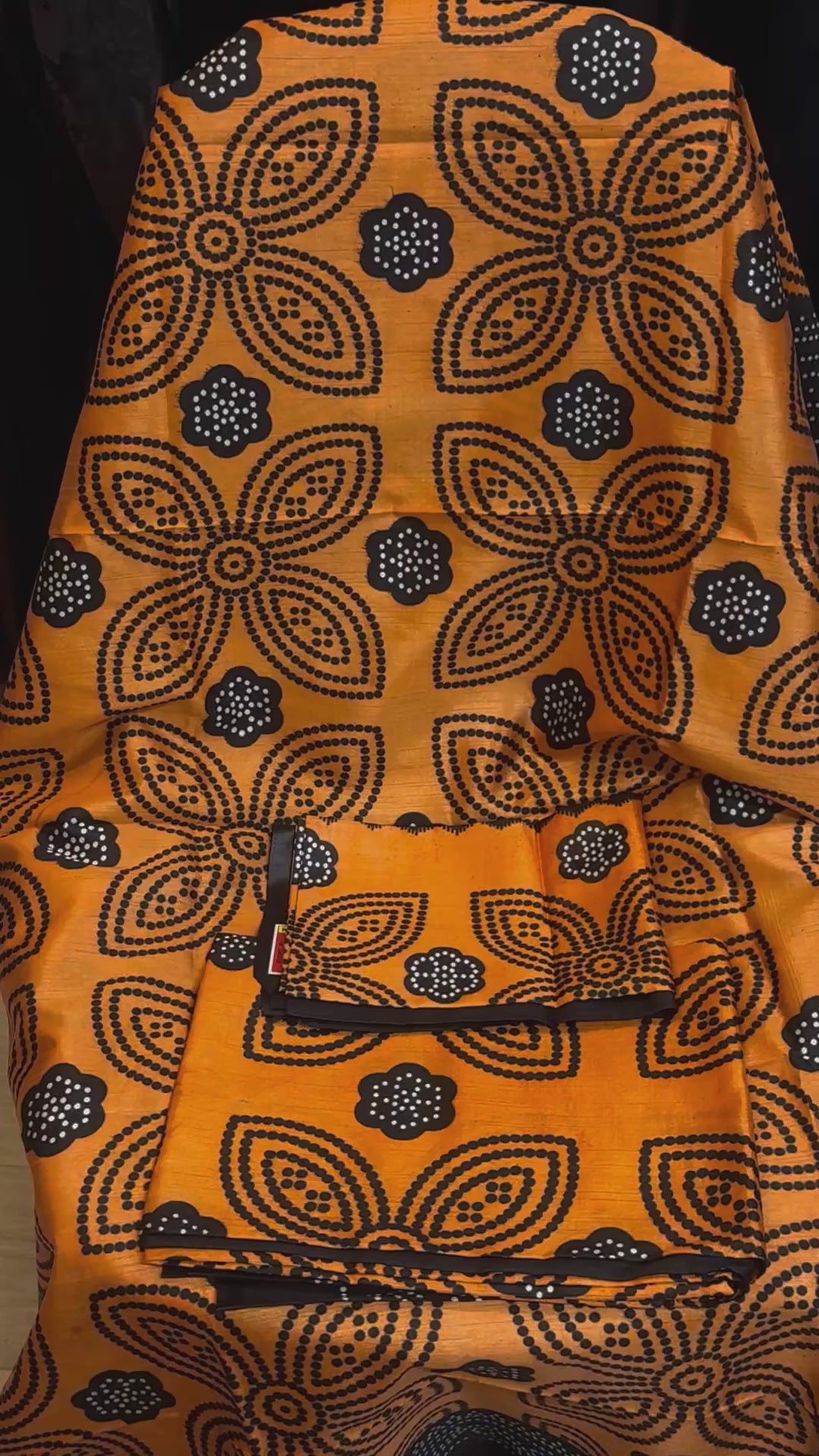 Orange & black Shaash set