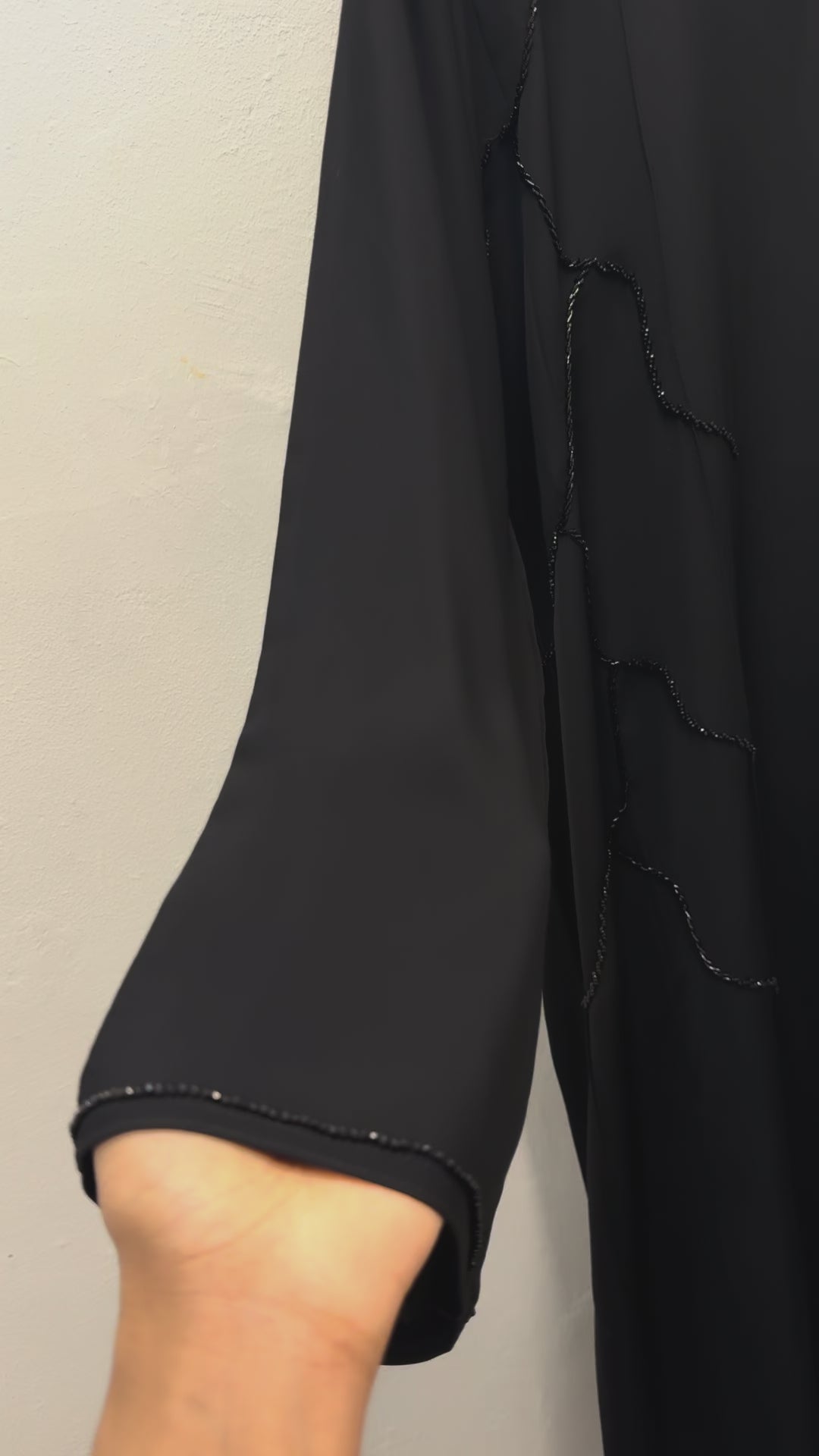Open black Abaya