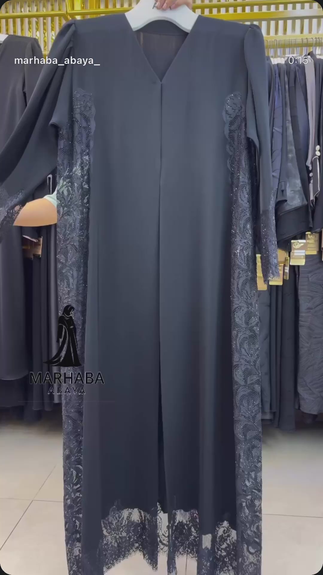 Abaya black open